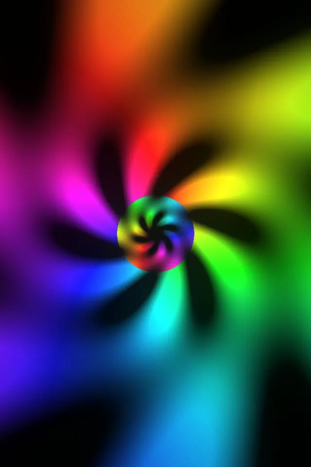 2:3 Photo Portrait 60fps Screensaver Neon Tunnel Live Wallpaper Rainbow Spin