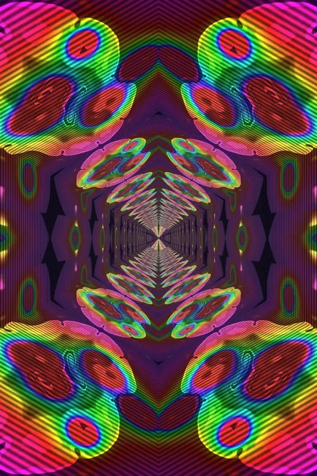 2:3 Photo Portrait 60fps Screensaver Neon Tunnel Live Wallpaper Vivid