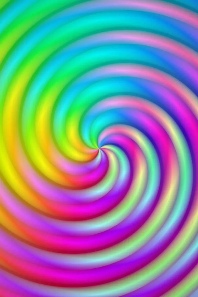 2:3 Photo Portrait 60fps Screensaver Neon Tunnel Rainbow Motion Background Swirl