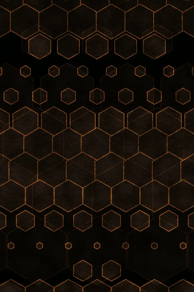 2:3 Photo Portrait 60fps Screensaver Neon Tunnel VJ Loop Gold Hexagon Glow