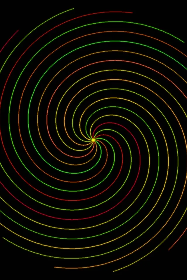 2:3 Photo Portrait | 60fps Spiral Screensaver | VJ Neon Background Animation