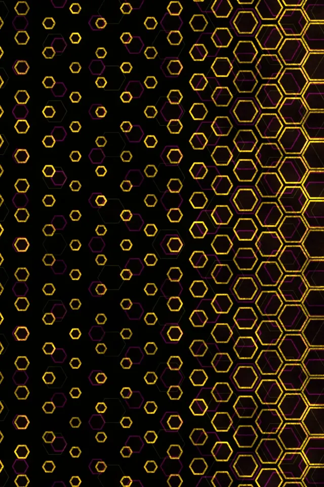 2:3 Photo Portrait Golden Hexagon 60fps Screensaver | Live Wallpaper
