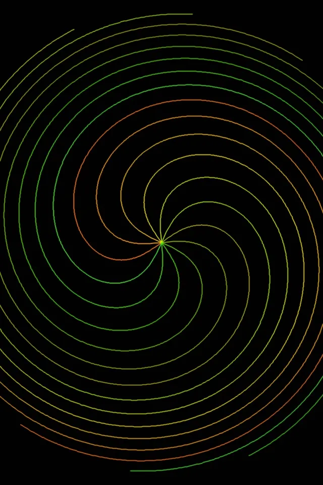 2:3 Photo Portrait Neon Spiral 60fps VJ Loop Screensaver Glowing Colors