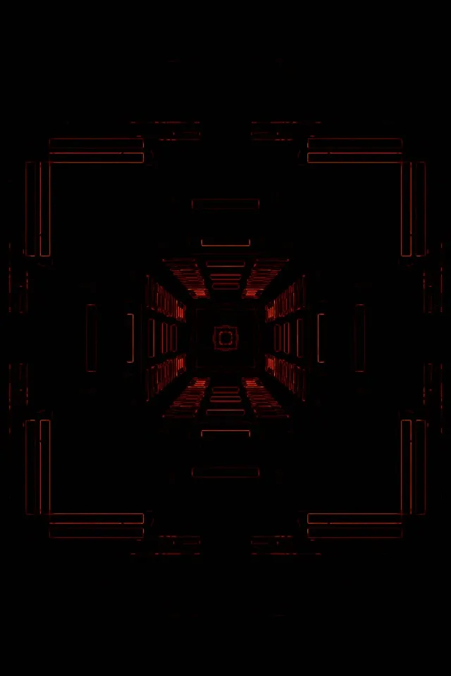 2:3 photo portrait neon tunnel 60fps screensaver red kaleidoscope vj loop