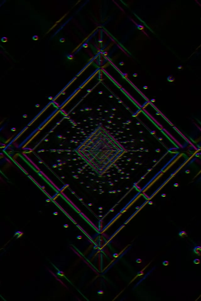 2:3 Photo Portrait neon tunnel 60fps screensaver vj animation golden web