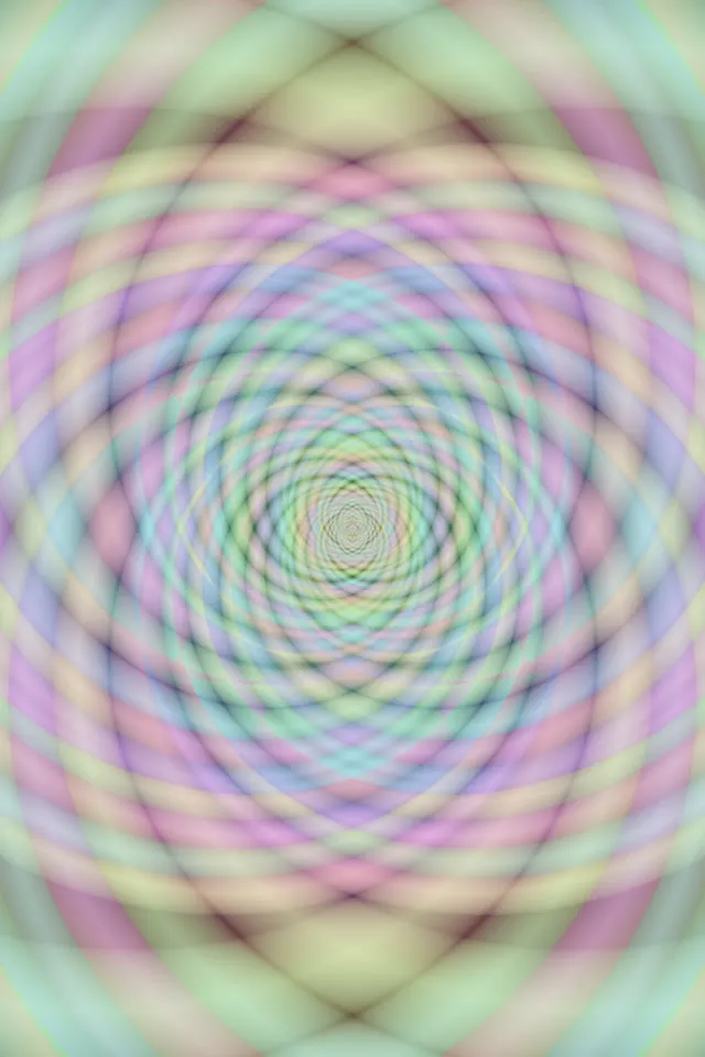 2:3 Portrait 60fps Neon Tunnel Screensaver Opalescent Rainbow Geometric Spiral Loop Video