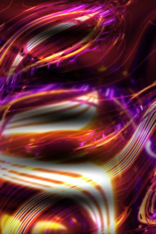 2:3 Portrait 60fps Neon Tunnel Screensaver | Shimmering Gold Pink Fractal Spiral Veejay Animation