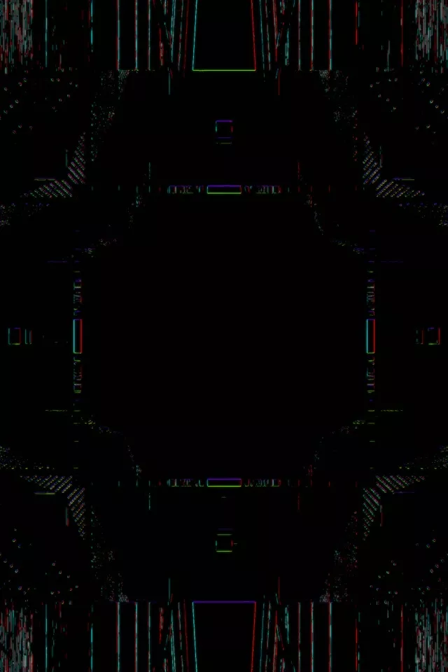 2:3 Portrait 60fps Neon Tunnel Screensaver VJ Loop - Cyan Red Geometric Vortex