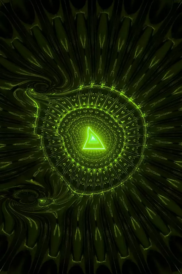 2:3 Portrait 60fps Screensaver Neon Tunnel Radial Fractal Burst VJ Footage