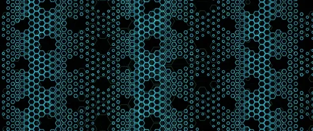2.39:1 Cinemascope | 60fps Cyan Hexagon VJ Animation Screensaver | Neon Geometry