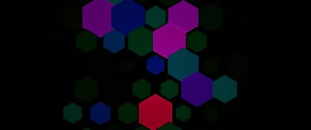2.39:1 Cinemascope | 60fps Hex Screensaver | VJ Loop | Dark Neon