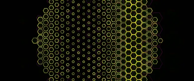 2.39:1 Cinemascope 60fps Hexagon Screensaver VJ Animation Neon