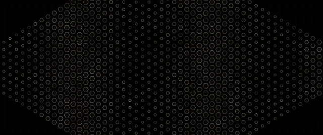 2.39:1 Cinemascope | 60fps Hexagon Vortex Screensaver | VJ Loop Abstract Gray