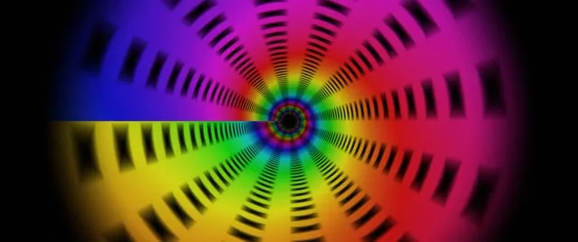 2.39:1 Cinemascope | 60fps Kaleidoscope Screensaver Motion Background Rainbow