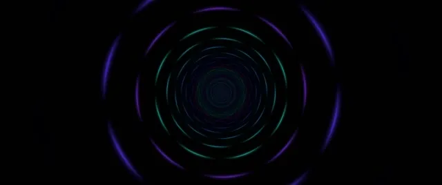 2.39:1 Cinemascope | 60fps Neon Spiral Motion Background Purple Teal Vortex