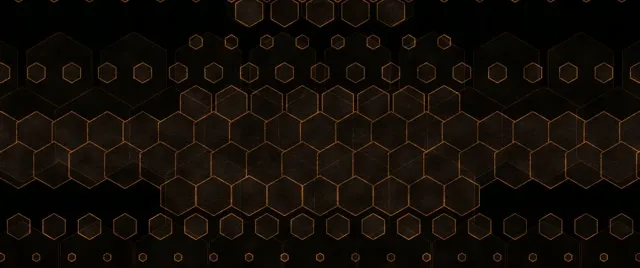 2.39:1 Cinemascope 60fps Screensaver Neon Tunnel Background for Edits Gold