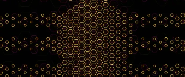2.39:1 Cinemascope 60FPS Screensaver Neon Tunnel Motion Background Hexagon Glow