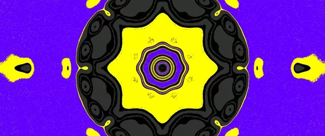 2.39:1 Cinemascope 60fps Screensaver Neon Tunnel Purple Star VJ Animation