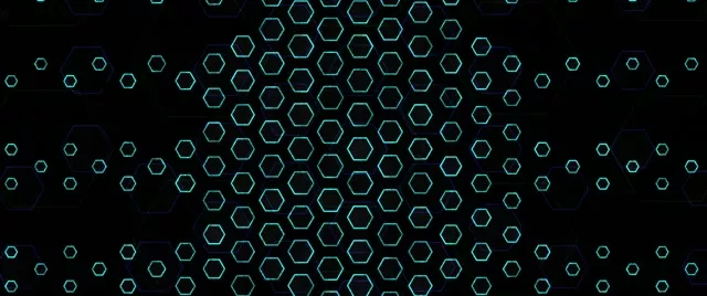 2.39:1 Cinemascope 60fps screensaver neon tunnel vj loop cyan glowing