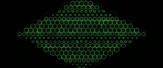 2.39:1 Cinemascope 60fps Screensaver Neon Tunnel VJ Loop Emerald Green Hexagons