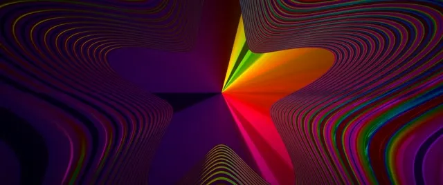 2.39:1 Cinemascope 60fps Screensaver Neon Tunnel VJ Loop Psychedelic