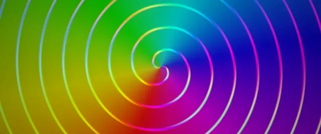 2.39:1 Cinemascope 60fps Spiral Vortex Screensaver - VJ Loop Neon Rainbow