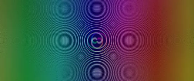 2.39:1 Cinemascope Flowing Garnet Teal Expanding Circles VJ Animation 60FPS