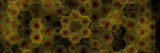 3:1 Triple Wide | 60fps Geometric Hexagon Screensaver Wallpaper