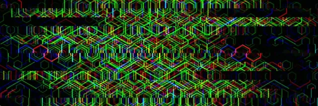 3:1 Triple Wide 60fps Neon Hexagon Grid Broadcast Screensaver VJ Loop