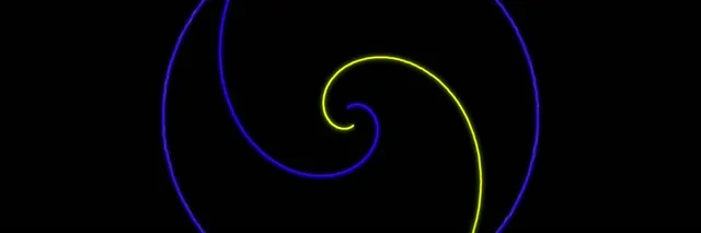 3:1 Triple Wide | 60fps Neon Spiral Screensaver - Glow Lines VJ Loop Bg