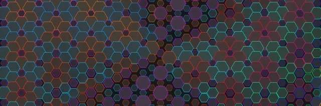 3:1 Triple Wide | 60fps Rippling Emerald Hexagon Live Wallpaper Screensaver