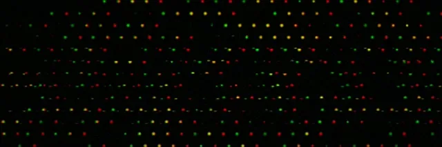 3:1 Triple Wide | 60fps Screensaver - Colorful Particle Rain LED Motion Backdrop