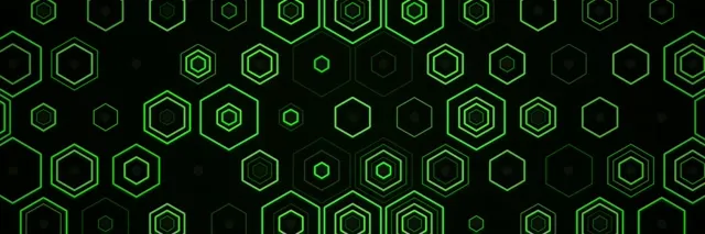 3:1 Triple Wide 60fps Screensaver | Neon Green Hexagon Motion VJ Loop