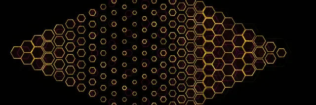 3:1 Triple Wide 60fps Screensaver Neon Tunnel Motion Background Gold Neon