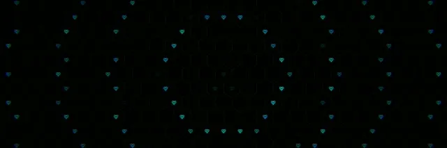 3:1 Triple Wide | Cyan Hearts 60fps Screensaver Motion Background