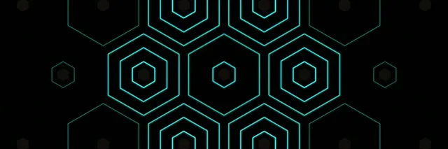 3:1 Triple Wide | Cyan Neon Hexagon Grid 60fps Screensaver Visual Loop