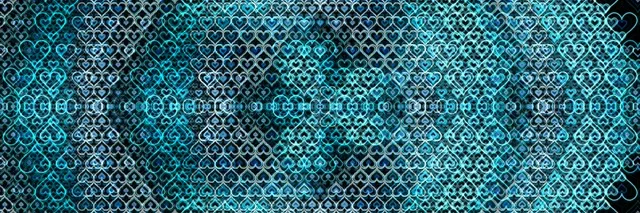 3:1 Triple Wide | Glowing Cyan Heart 60fps Screensaver Loop