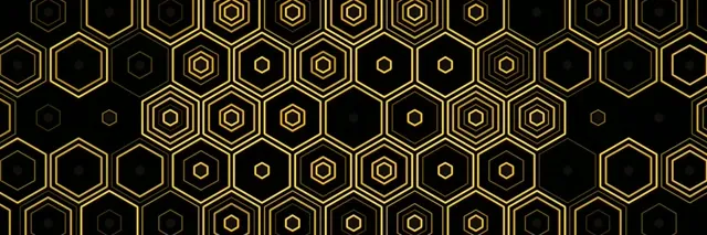 3:1 Triple Wide Gold Hexagon 60fps Live Wallpaper Screensaver VJ