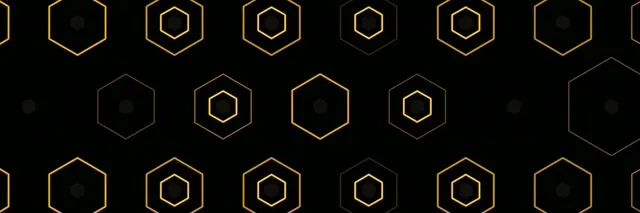 3:1 Triple Wide Golden Hexagon Pattern 60fps Screensaver VJ