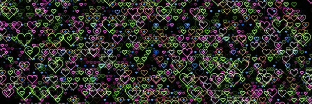 3:1 Triple Wide | Hearts 60fps Screensaver Motion VJ Loop