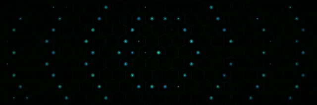 3:1 Triple Wide | Hexagon Network 60fps Screensaver Motion Background