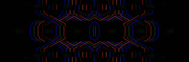 3:1 Triple Wide | Multicolor Neon Lines 60fps Motion Background