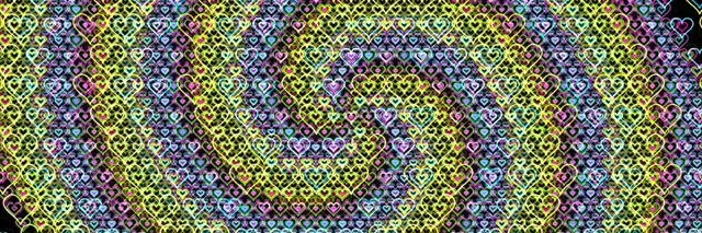 3:1 Triple Wide | Neon Heart 60fps Screensaver VJ Motion Loop