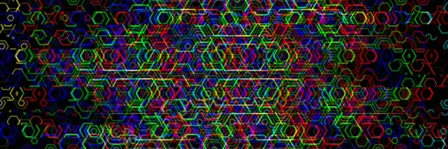 3:1 Triple Wide | Neon Hexagon 60fps Motion Loop Screensaver