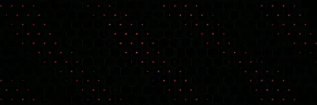 3:1 Triple Wide | Red Hexagon Grid Tech 60fps Screensaver Animation