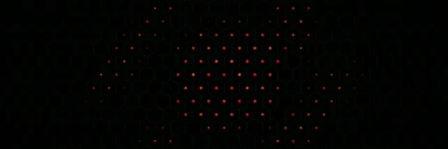 3:1 Triple Wide | Red Hexagon Network 60fps VJ Loop Screensaver