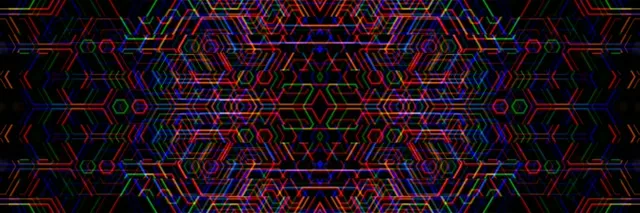 3:1 Triple Wide | Tech Circuit Animation 60fps Screensaver Loop