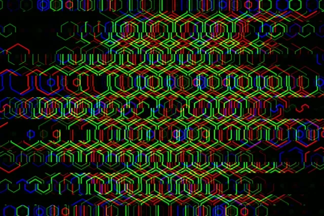 3:2 Surface | 60fps Neon Hex Matrix Motion Background Screensaver