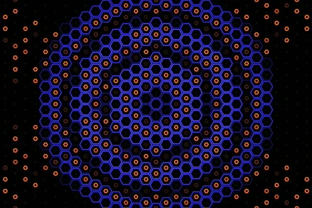 3:2 Surface | 60fps Neon Hex Network Live Wallpaper VJ Loop