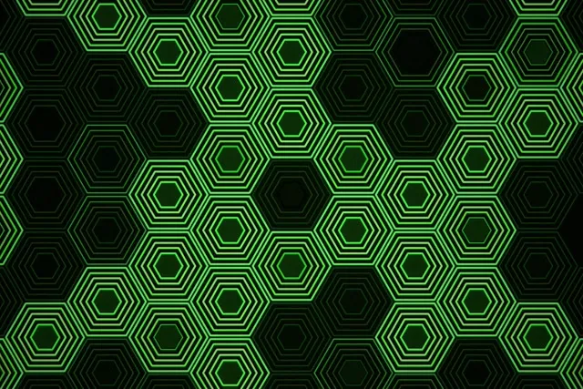 3:2 Surface 60fps Neon Hexagon Motion Screensaver VJ Loop Broadcast